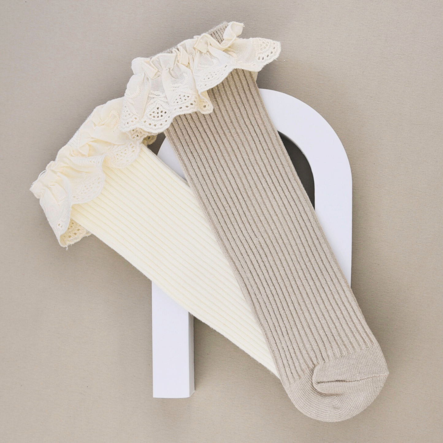 Lil' Socks Duo - Beige & Brown
