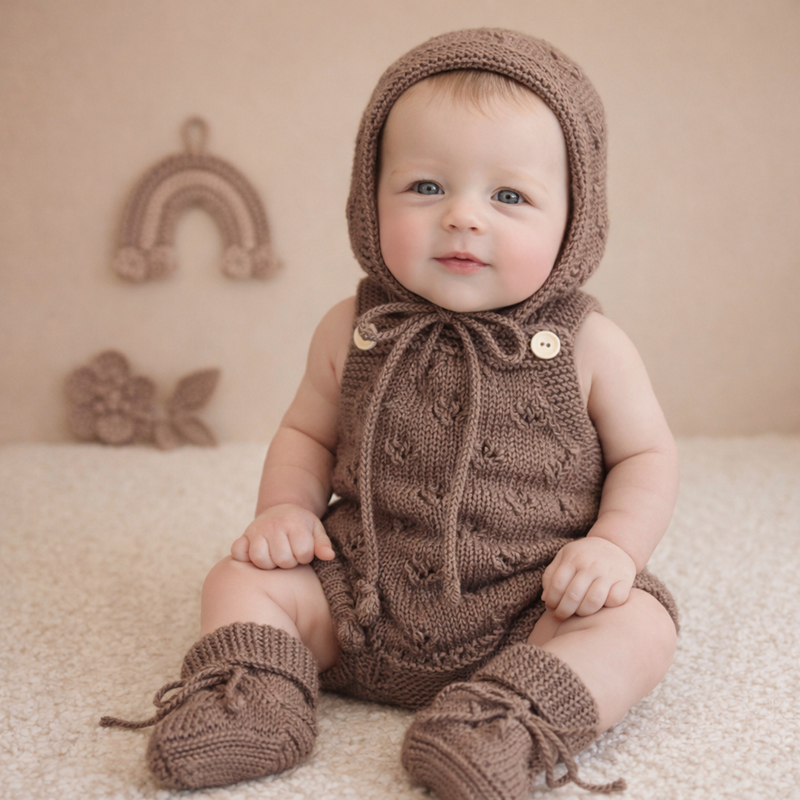 Lil‘ Fine Knit Set - Dusty Green