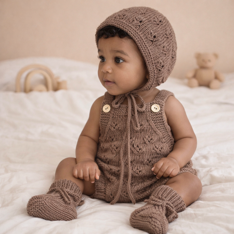 Lil‘ Fine Knit Set - Dusty Green