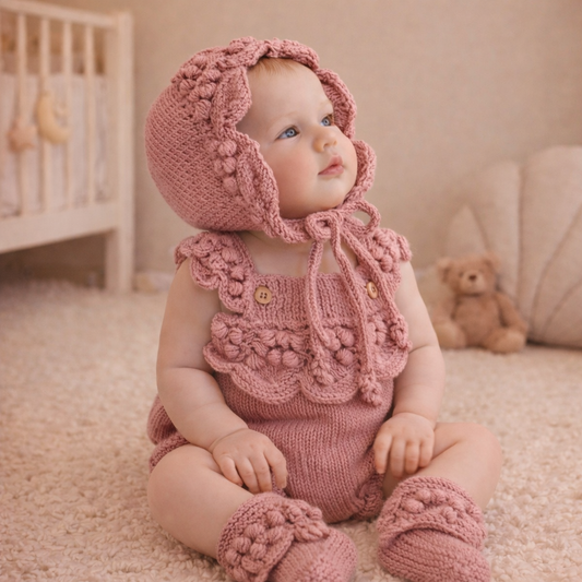 Lil‘ Grapes Knit Set - Pink
