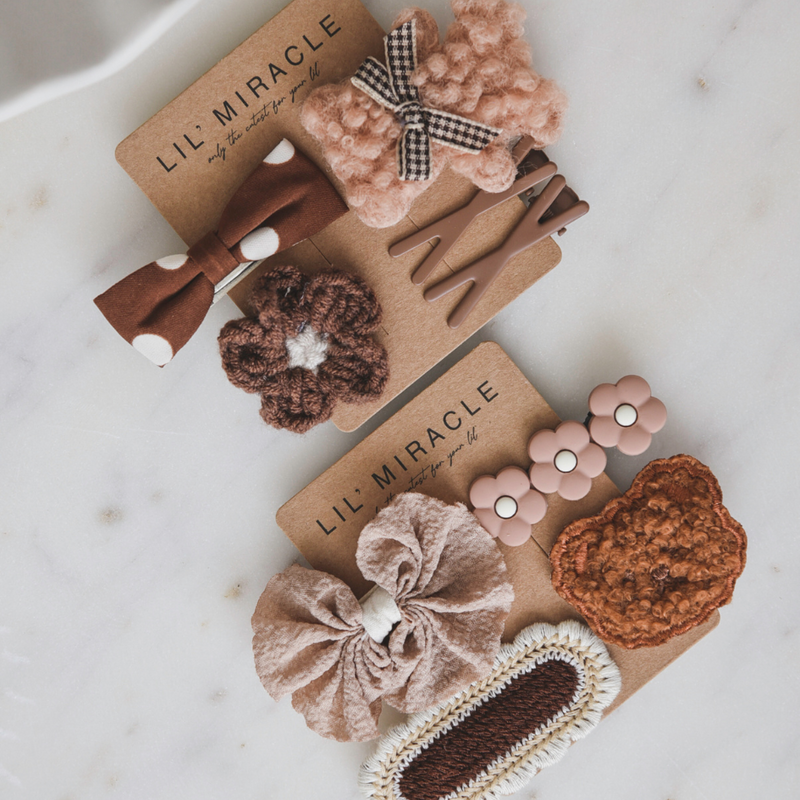 Brown Bear - Hair Clips