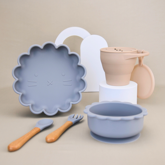 Lil‘ Lion First Feeding Set - Blue Grey