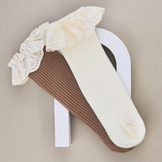 Lil' Socks Duo - Cream &amp; Beige 