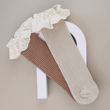 Lil' Socks Duo - Cream &amp; Brown 