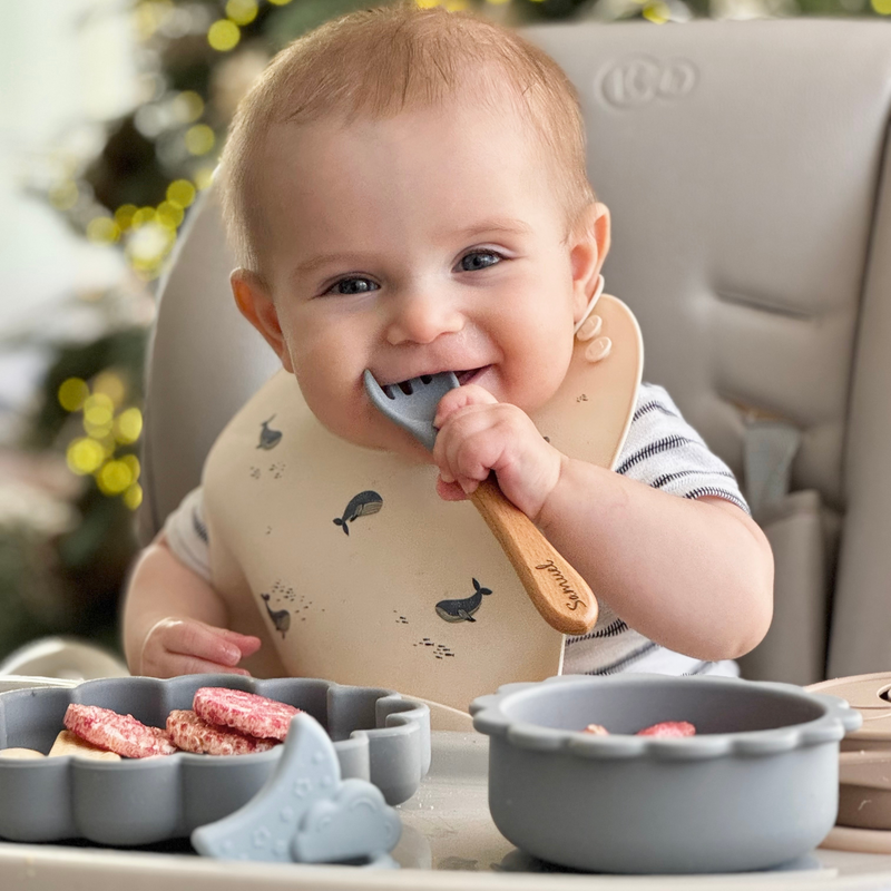 Flower Blue - First Feeding Set