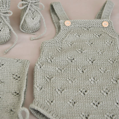 Lil‘ Fine Knit Set - Dusty Green