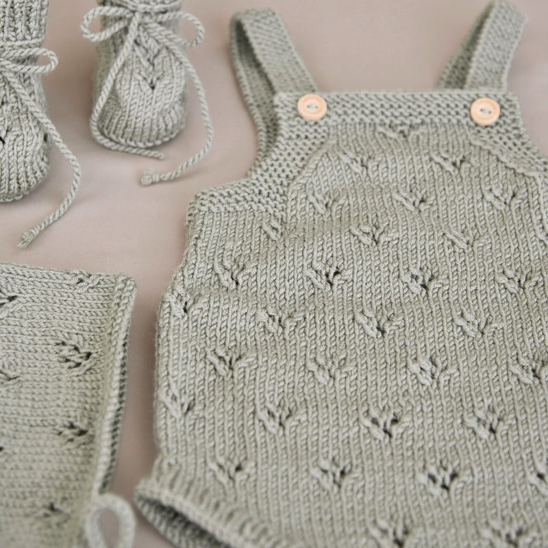 Lil‘ Fine Knit Set - Dusty Green