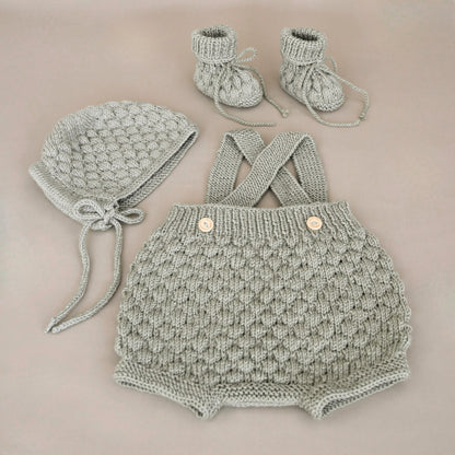 Lil‘ Cloud Knit Set - Dusty Green
