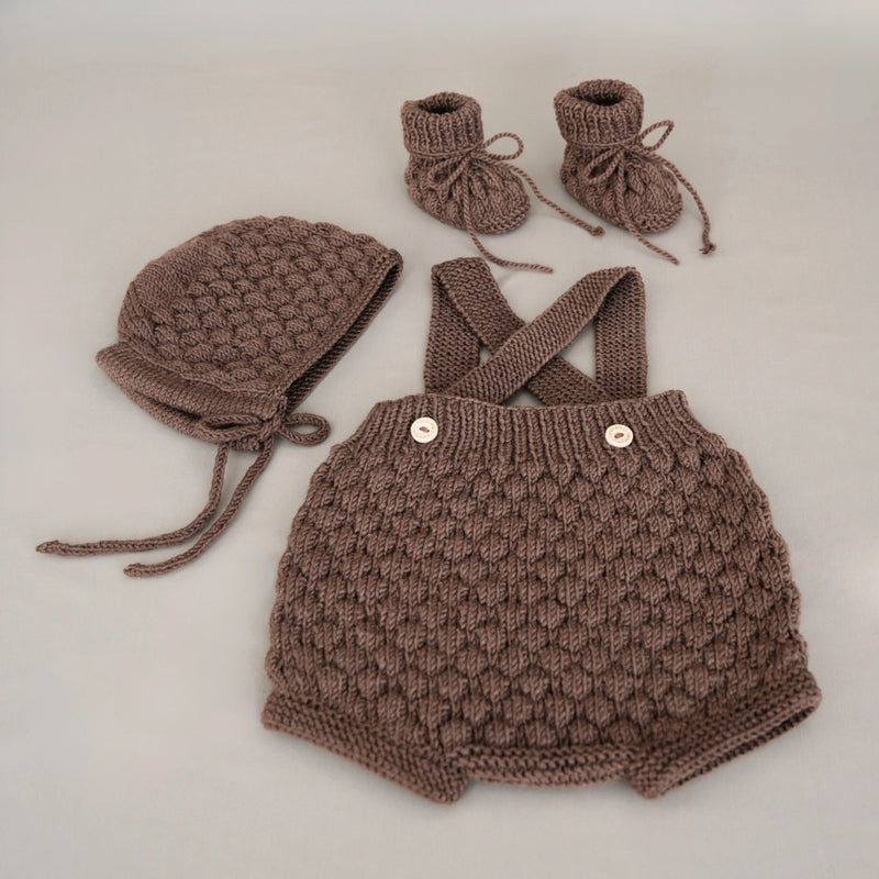 Lil‘ Cloud Knit Set - Brown