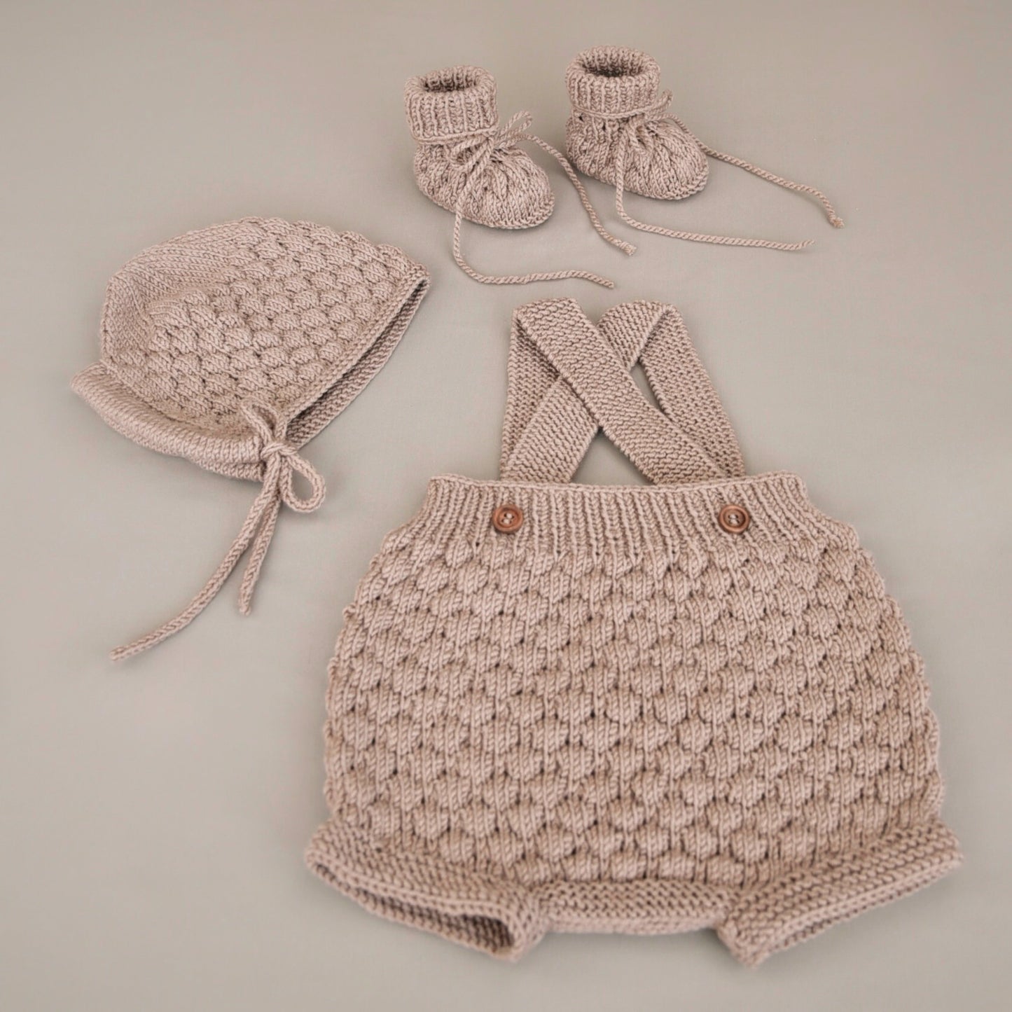 Lil‘ Cloud Knit Set - Beige