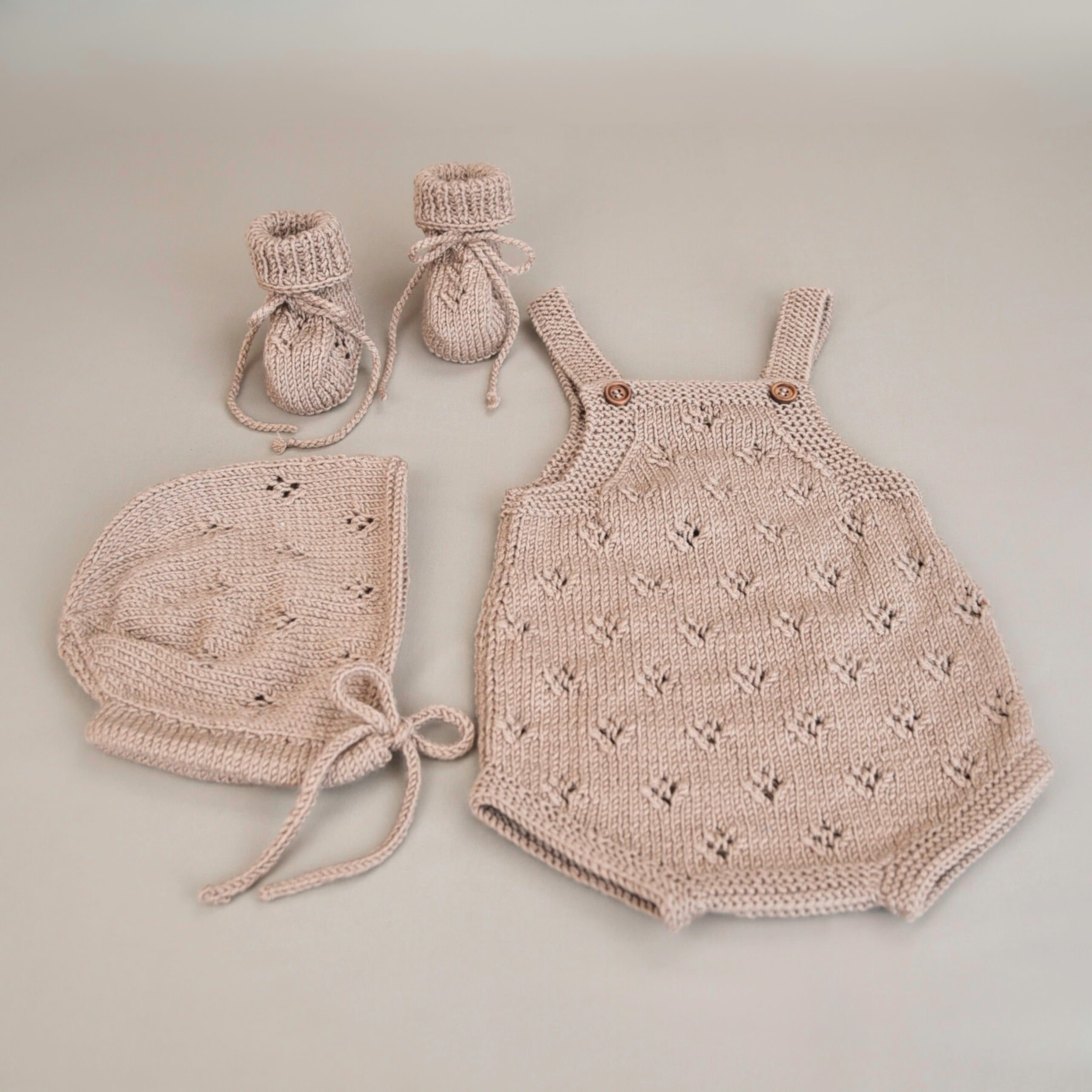Lil‘ Fine Knit Set - Beige