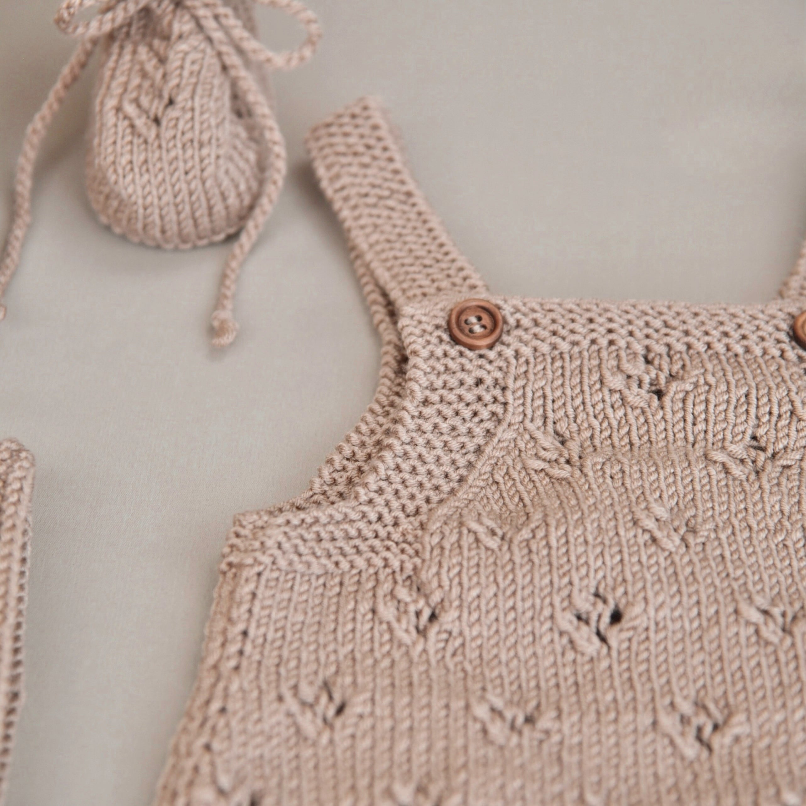 Lil‘ Fine Knit Set - Beige