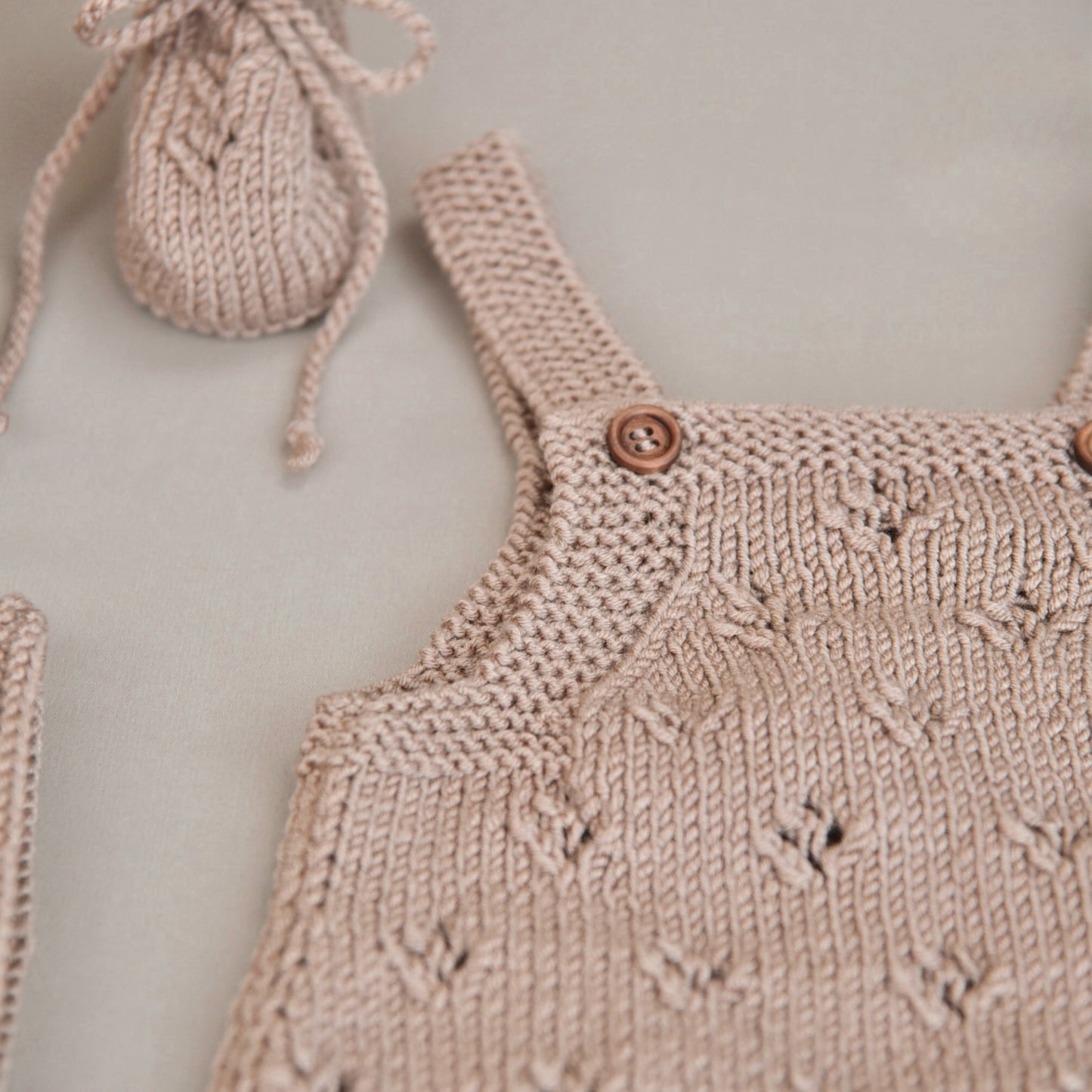 Lil‘ Fine Knit Set - Beige