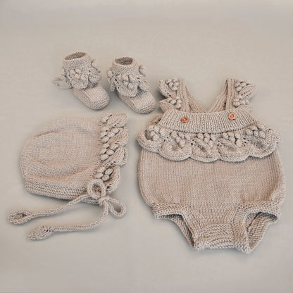 Lil‘ Grapes Knit Set - Beige