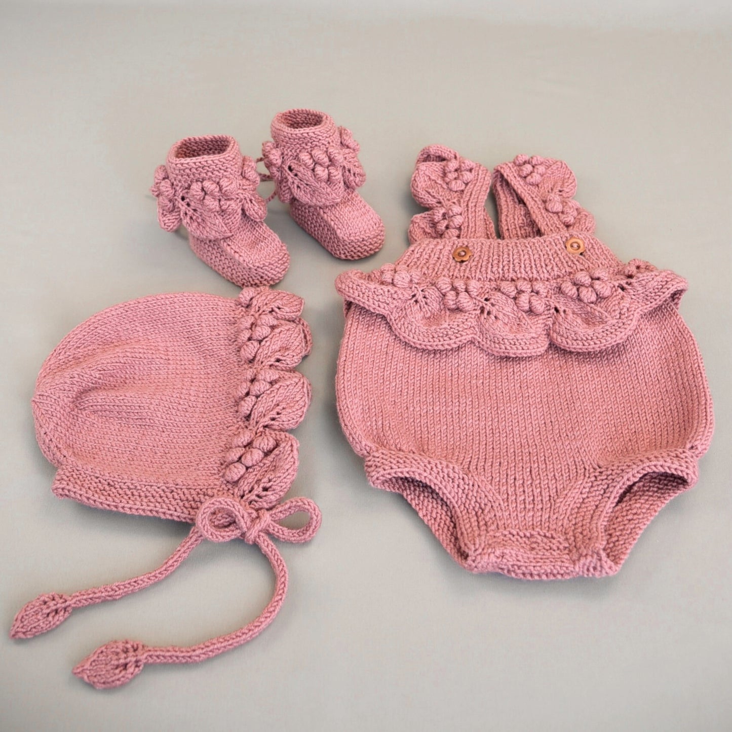 Lil‘ Grapes Knit Set - Pink