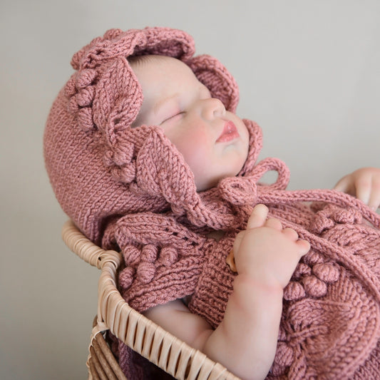 Lil‘ Grapes Knit Set - Pink